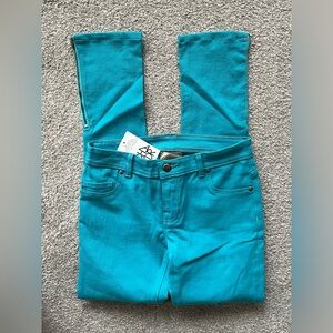NWT Chaser Denim Skinny Jeans in Tropical Turquoise Zinger Size Medium